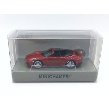 Porsche 911 (992) Carrera 4S Cabriolet 2019 red - skala 1:87 - Minichamps